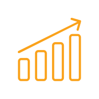 Quarterly growth icon